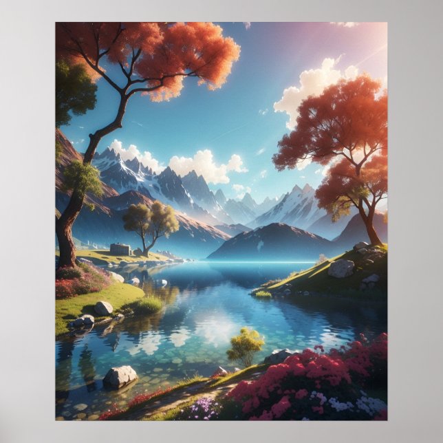 A beautiful scenery 4k poster (Front)