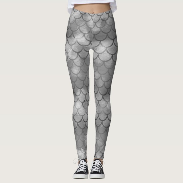 A beautiful spectrum of mermaid colours leggings (Front)