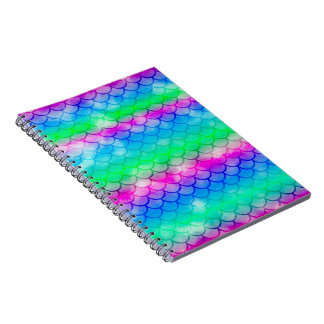 A beautiful spectrum of mermaid colours notebook