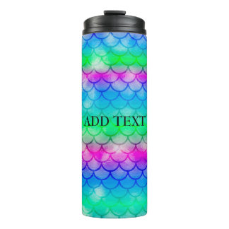 A beautiful spectrum of mermaid colours thermal tu tumbler