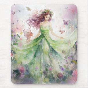 A Beautiful Spring Fairy Mouse Pad