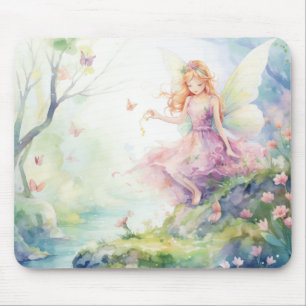 A Beautiful Spring Fairy Mouse Pad