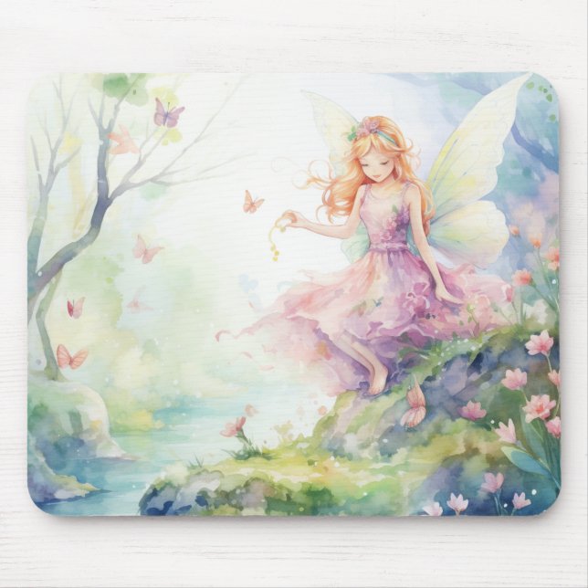 A Beautiful Spring Fairy Mouse Pad (Front)