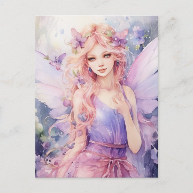 A Beautiful Spring Fairy Postcard (Front)