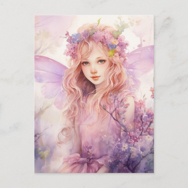 A Beautiful Spring Fairy Postcard (Front)