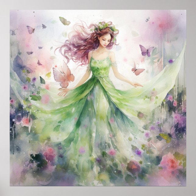 A Beautiful Spring Fairy Poster (Front)