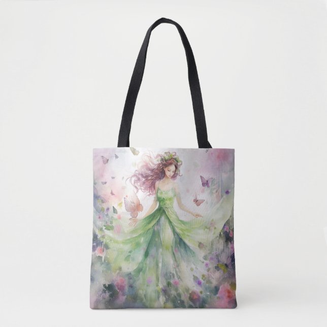 A Beautiful Spring Fairy Tote Bag (Front)