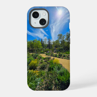 a beautiful spring landscape in the garden iPhone 15 case
