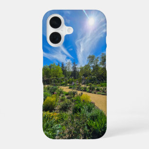 a beautiful spring landscape in the garden iPhone 16 case