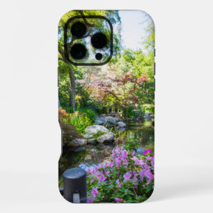 a beautiful spring landscape in the garden iPhone 16 pro max case