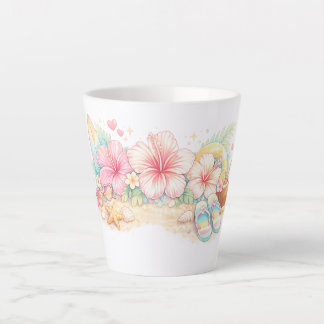A beautiful summer design inspired by flowers latte mug