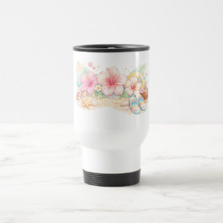 A beautiful summer design inspired by flowers travel mug