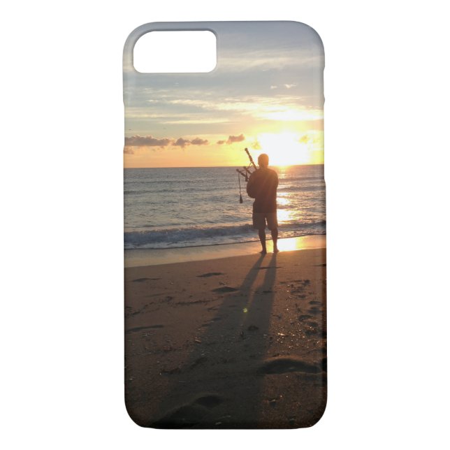 a beautiful sunrise at the beach with music Case-Mate iPhone case (Back)