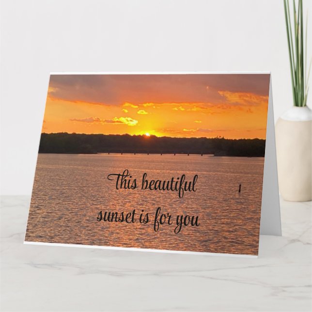 A BEAUTIFUL SUNSET FOR YOUR **BIRTHDAY** CARD (Front)