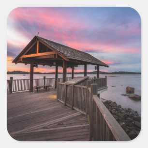 A Beautiful Sunset Square Sticker