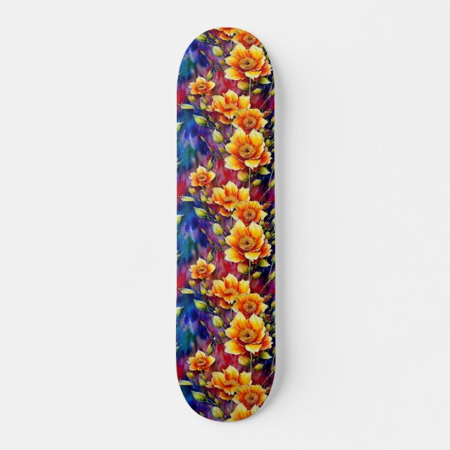 A Beautiful Symphony of Nature Repeating Pattern Skateboard (Front)