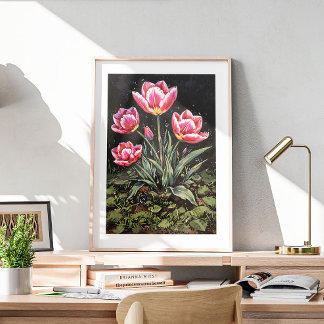 A beautiful Tulip bulb poster