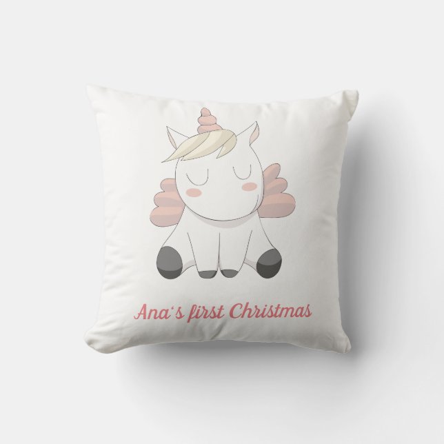 A beautiful unicorn baby pillow (Front)
