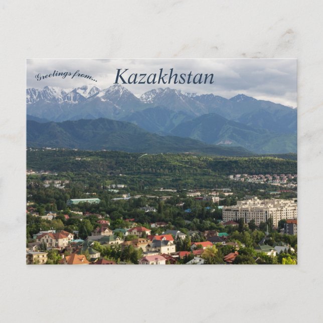 A Beautiful View of Almaty Kazakhstan Postcard (Front)
