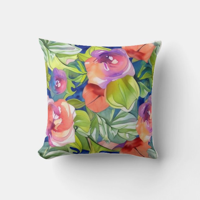 A Beautiful Watercolor Design Cushion (Front)