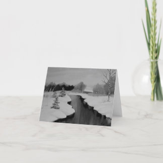 A beautiful winter landscape, snowy scene. holiday card