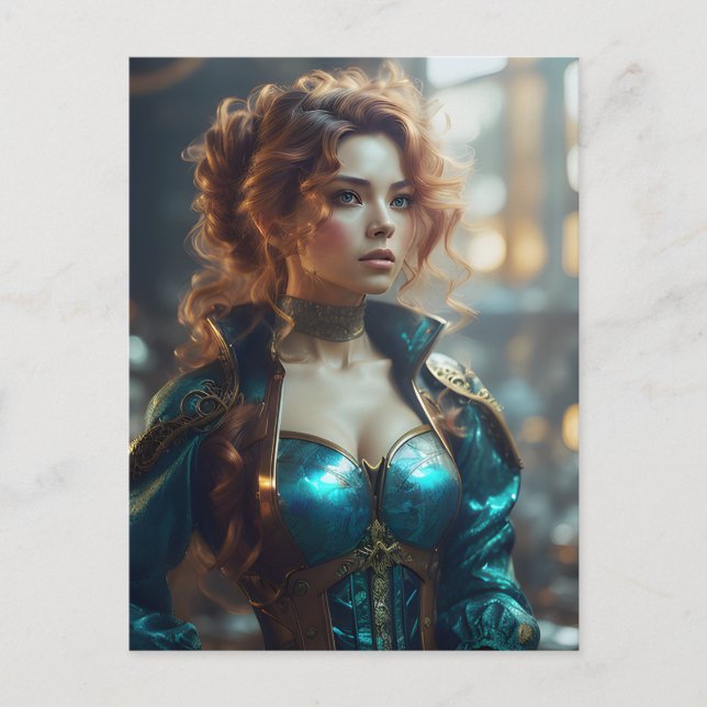 A beautiful woman postcard (Front)