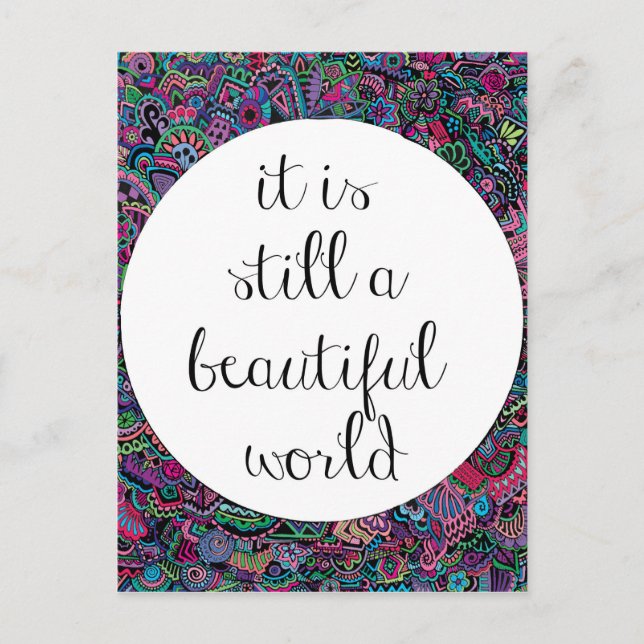 A Beautiful World Postcard (Front)