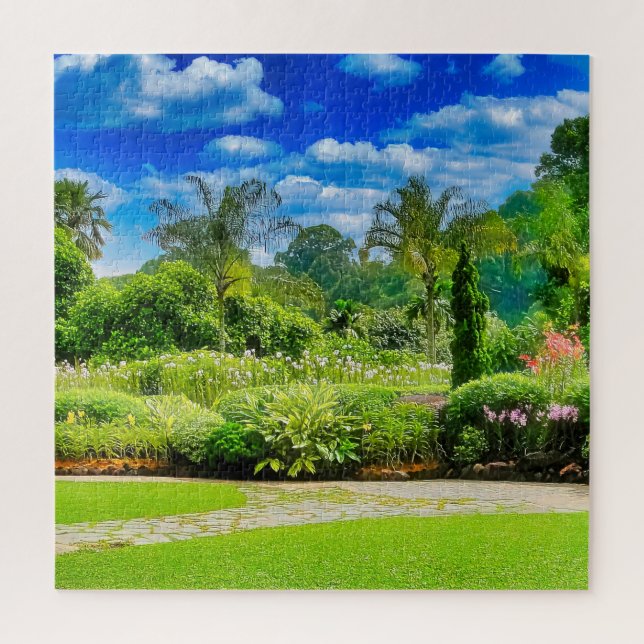 A beautifully manicured garden jigsaw puzzle (Vertical)
