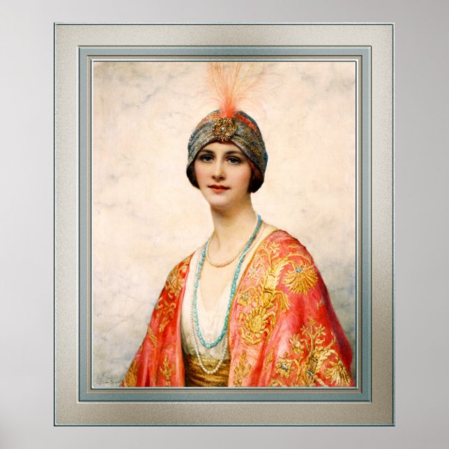 A Beauty In Eastern Costume by William Wontner Poster (Front)