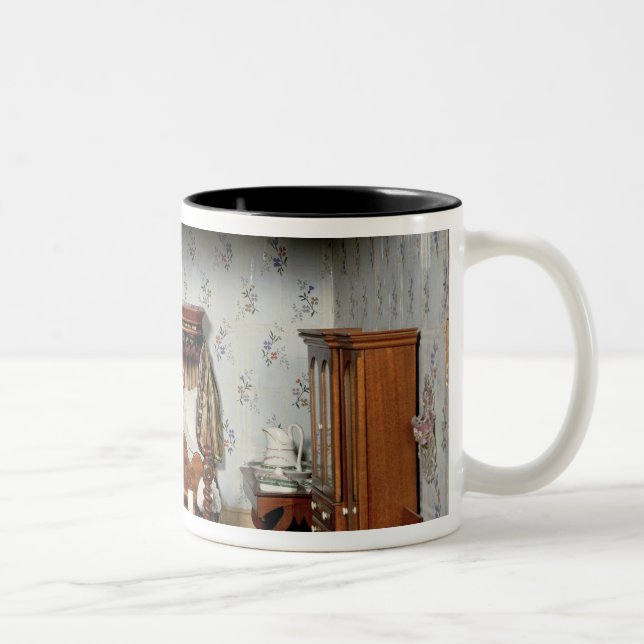 A bedroom in 'Mrs Bryant's Pleasure', c.1860 Two-Tone Coffee Mug (Right)