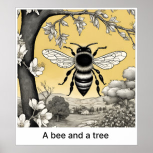 A Bee And A Tree - Print
