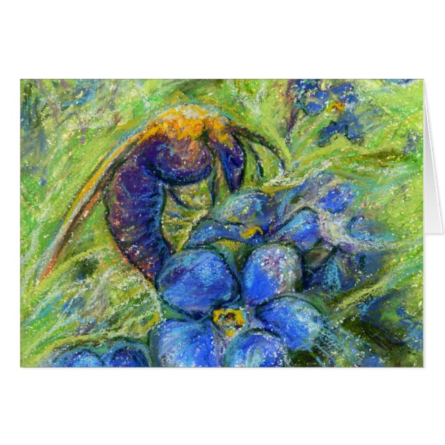 A Bee & Forget-me-not Flowers (Front Horizontal)