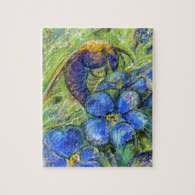 A Bee & Forget-me-not Flowers Jigsaw Puzzle (Vertical)