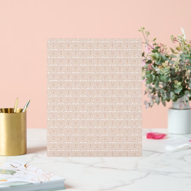 a beige and white chequered pattern on a white bac acrylic sign (Wedding)