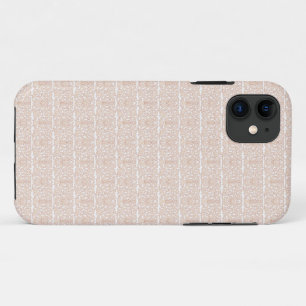 a beige and white chequered pattern on a white bac Case-Mate iPhone case