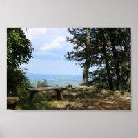 A Bench with a View of Hawk Mountain