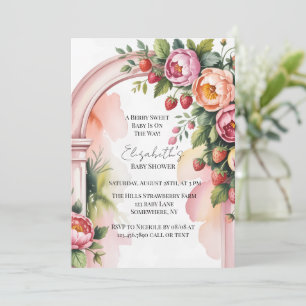 A Berry Sweet Baby Is On The Way Baby Shower Invitation