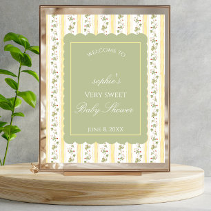 A berry sweet baby is on the way Welcome Sign