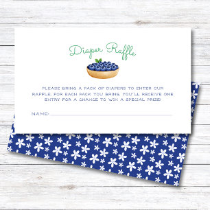 A Berry Sweet Baby Shower Blueberry Diaper Raffle Enclosure Card