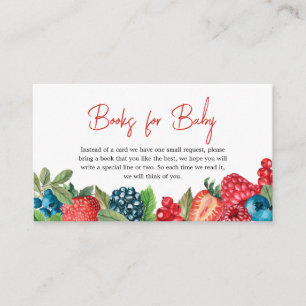 A Berry Sweet Baby Shower Books for Baby Enclosure Card