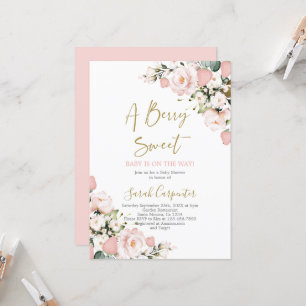 A Berry Sweet Baby Shower Girl Invitation