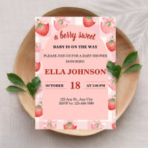 A Berry Sweet Baby Shower Invitation