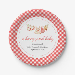 A Berry Sweet Baby Shower Paper Plate