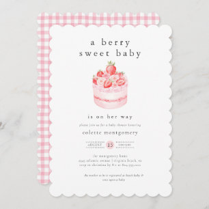 A Berry Sweet Baby Strawberry Baby Shower  Invitation