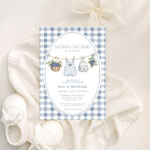 A Berry Sweet Baby Twins Baby Shower Invitation