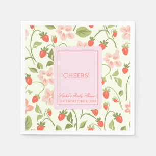 A berry sweet girl is on the way Baby Shower Napkin