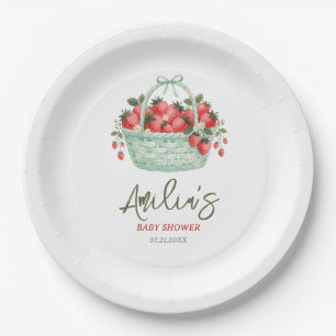 A Berry Sweet Little One Baby Shower Paper Plate