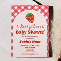 A Berry Sweet Red Pink Strawberry Baby Shower