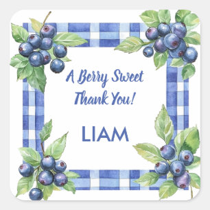 A Berry Sweet Thank You  Favour Sticker