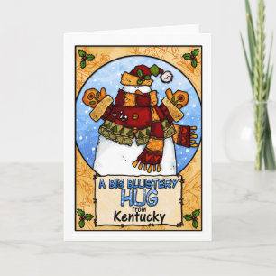 A Big Blustery Hug from Kentucky Holiday Card